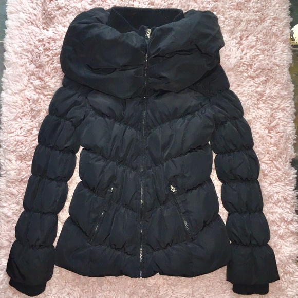 high collar down coat